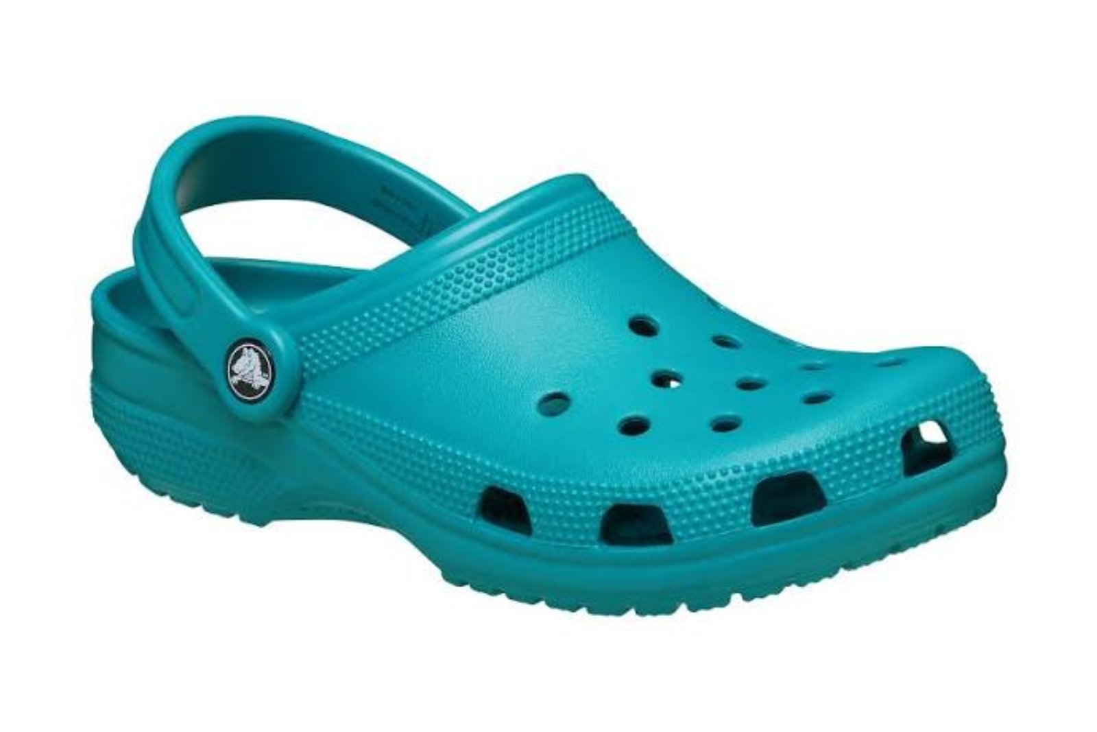A teal Crocs Classic Clog